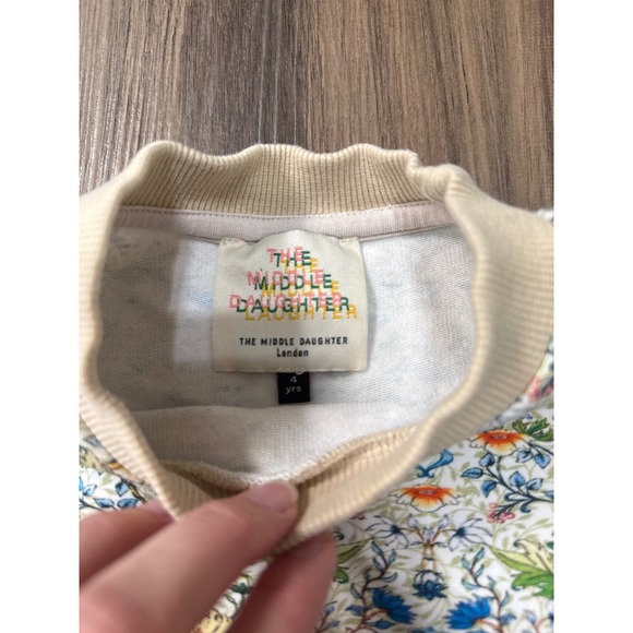 The Middle Daughter London Homey Floral Sweatshirt Ecru Girls 4 - Picture 2 of 4